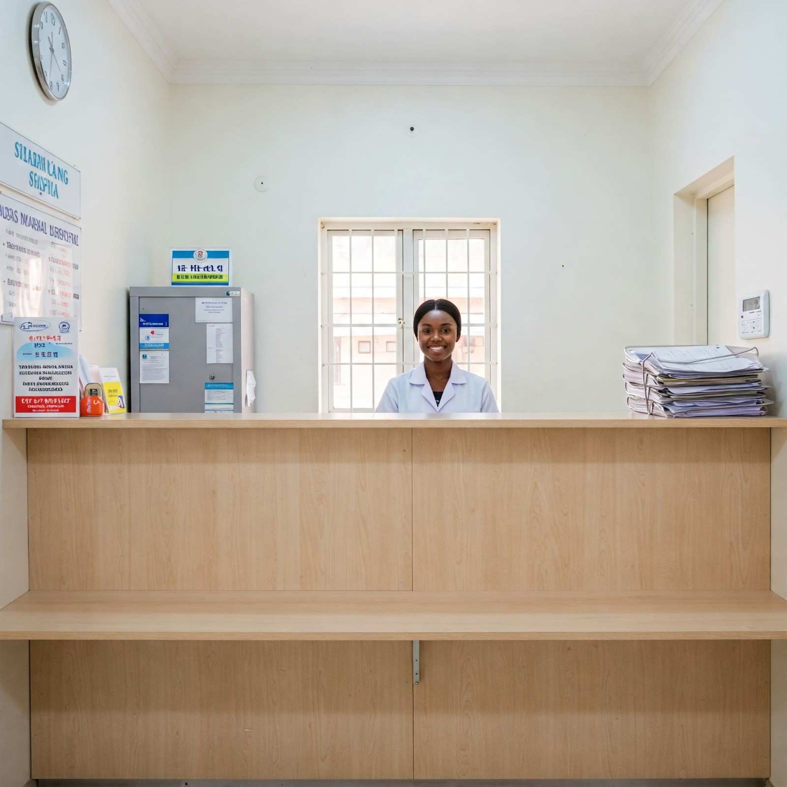 Nurse at the counter
